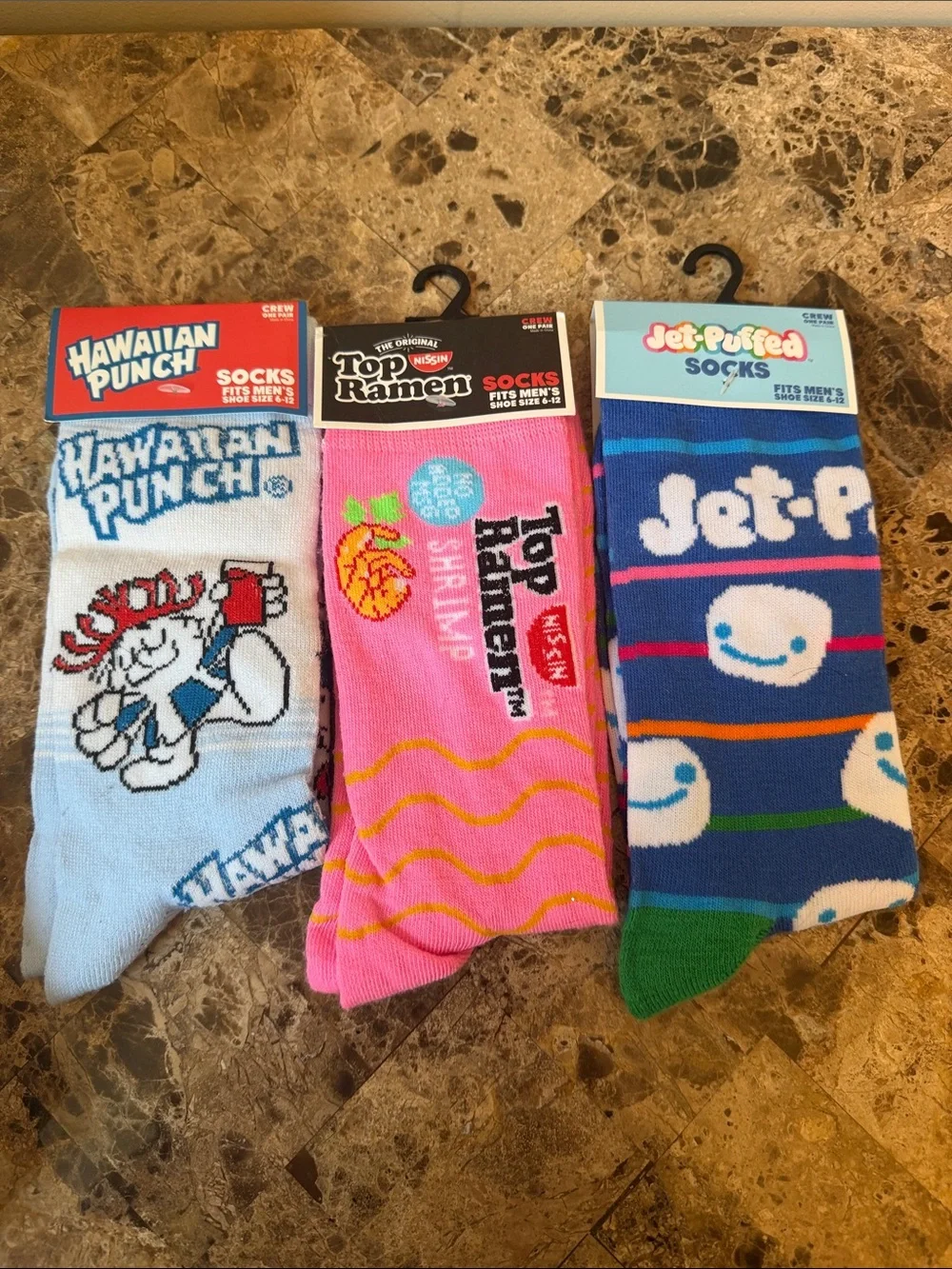 New Fun Crew Socks 6 pairs—Shoe Size 6-12